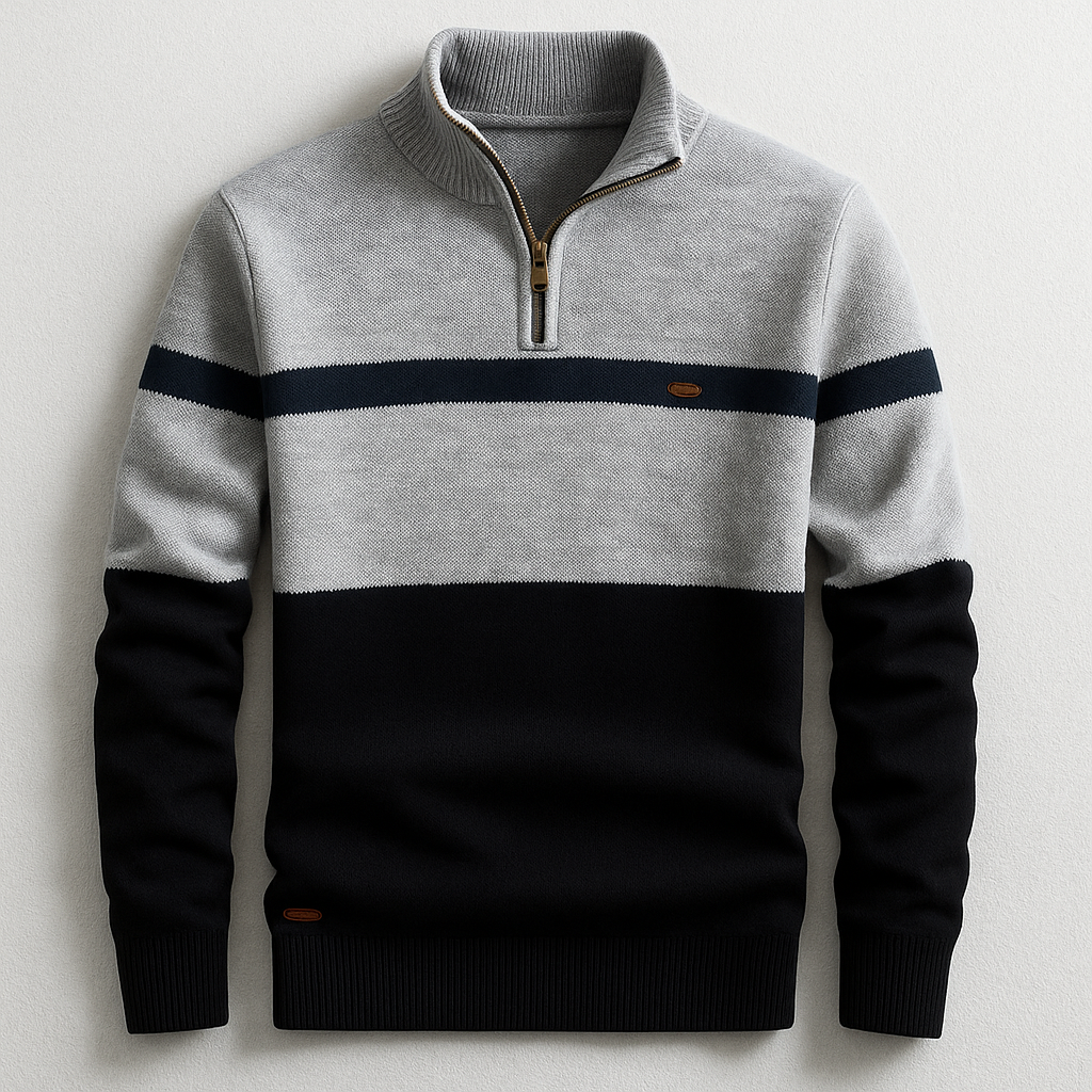 Maglione Slim Fit da Uomo – Con Zip, Adatto per Uso Casual e Quotidiano