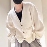Donna - Cardigan con maniche voluminose e tasche