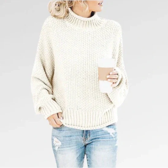 Donna - Maglione lavorato a maglia - Cuello alto holgado y cálido