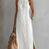 Abito maxi bianco in pizzo da donna – Romantico ed elegante