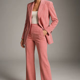 Set Femminile Scolpito – Blazer e Pantaloni, Adatto per Lavoro e Occasioni Formali