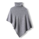 Donna - Top poncho - Miscela di lana - Scollo a cappuccio