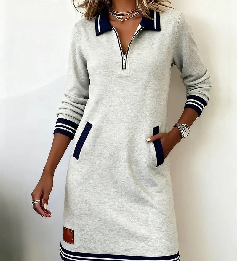 Abito A-line Donna – Con Maniche Lunghe, Adatto per Primavera e Estate