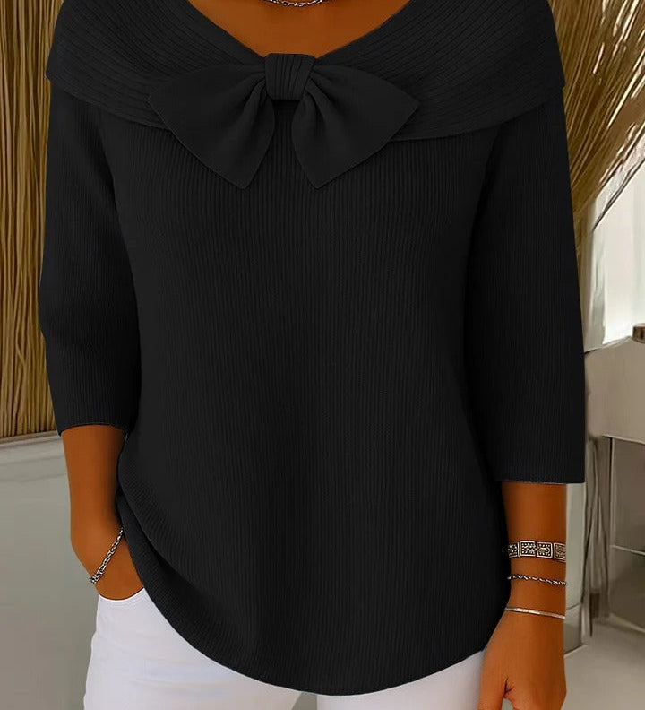 Serena™ | Maglione con fiocco al collo