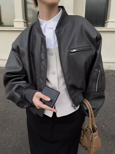 Donna - Bomber casual oversize - Vestibilità elegante