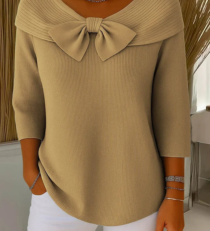 Serena™ | Maglione con fiocco al collo