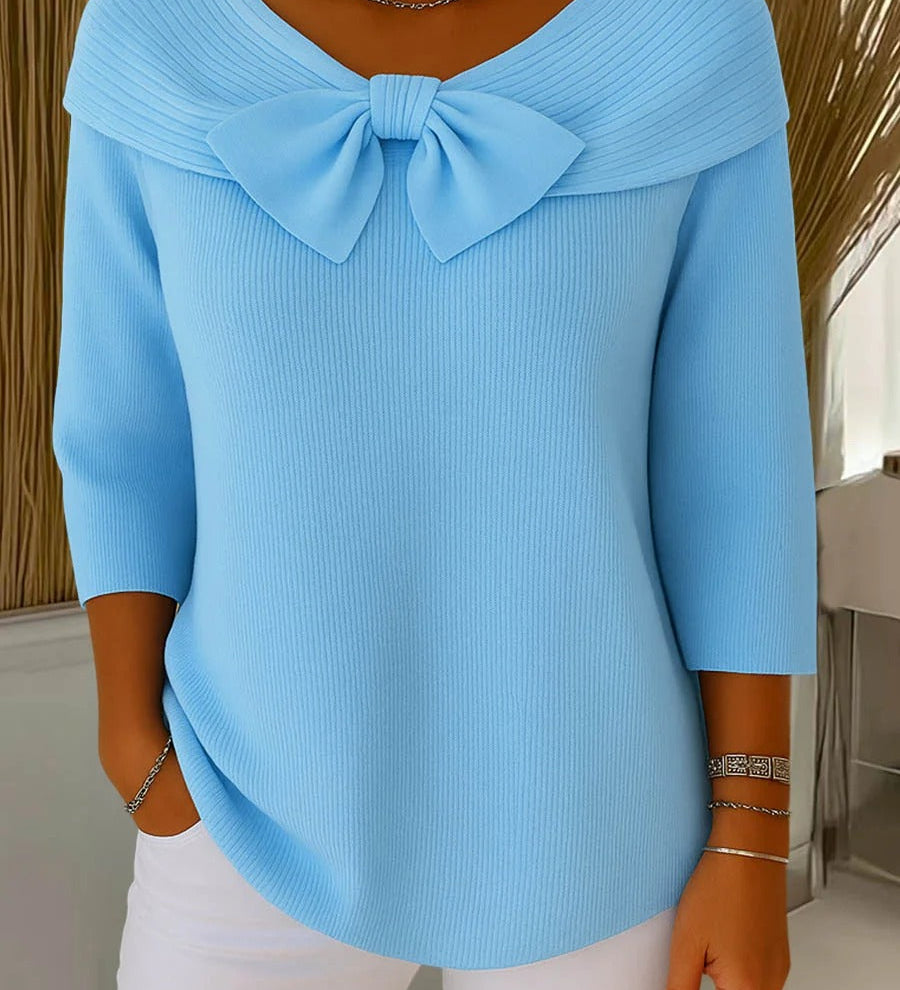 Serena™ | Maglione con fiocco al collo
