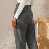 Donna - Pantaloni in corda - Morbido misto cotone - Vestibilità elegante e confortevole