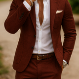 Completo Slim Fit da Uomo – Casual per Occasioni Festive, Con Bottoni e Zip