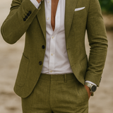 Completo Slim Fit da Uomo – Casual per Occasioni Festive, Con Bottoni e Zip