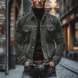 Elegante giacca da uomo in velluto vintage button up