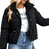 Donna - Giacca Puffer - Calda zip a collo alto
