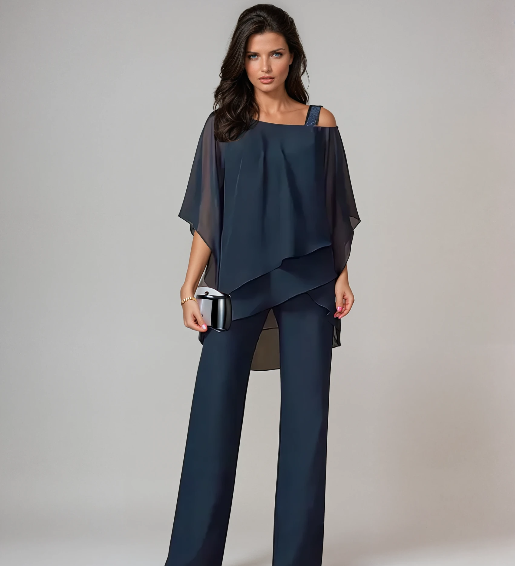 Giorgia™ | Completo due pezzi con mantella sovrapposta