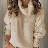 Donna - Pullover leggero a collo alto - Stile accogliente