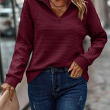 Maglione Slim Fit Donna – Collo a V con Zip, Adatto per Uso Casual e Quotidiano