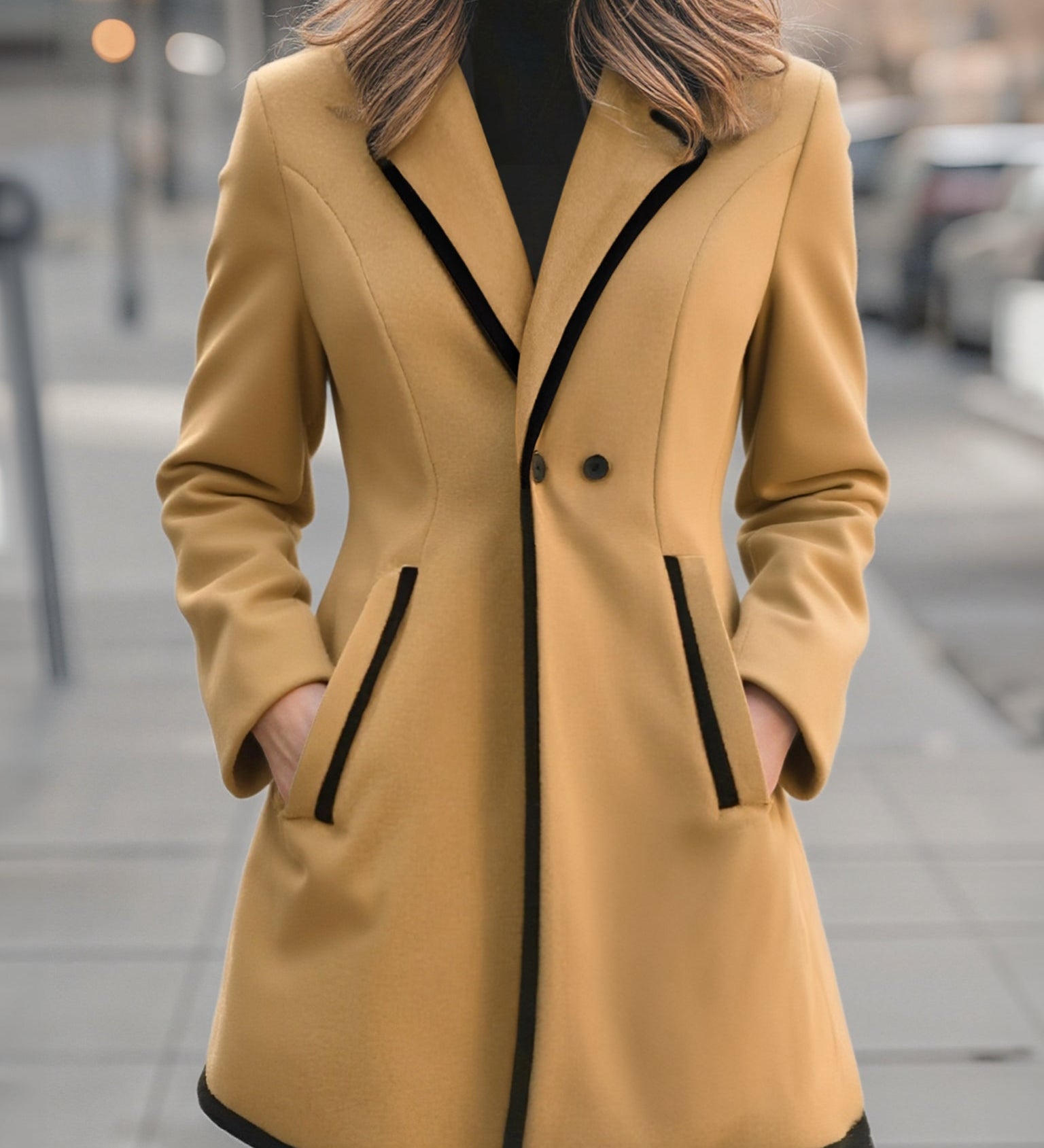 Giacca Doppio Lato Donna – Con Bottoni, Adatta per Autunno e Inverno