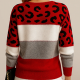 Maglione da donna in maglia stampata – Modello comodo a maniche lunghe per l’autunno e l’inverno