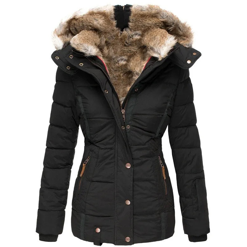 Varel | Cappotto invernale caldo con fodera in pelliccia