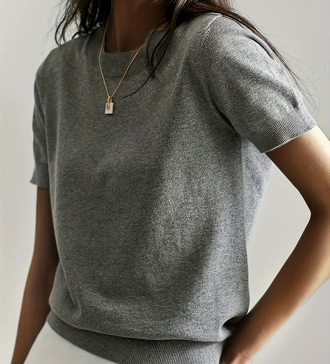 Top Slim Fit Donna – Maniche Corte, Adatto per Primavera e Estate