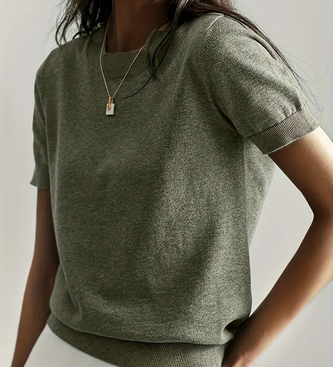 Top Slim Fit Donna – Maniche Corte, Adatto per Primavera e Estate