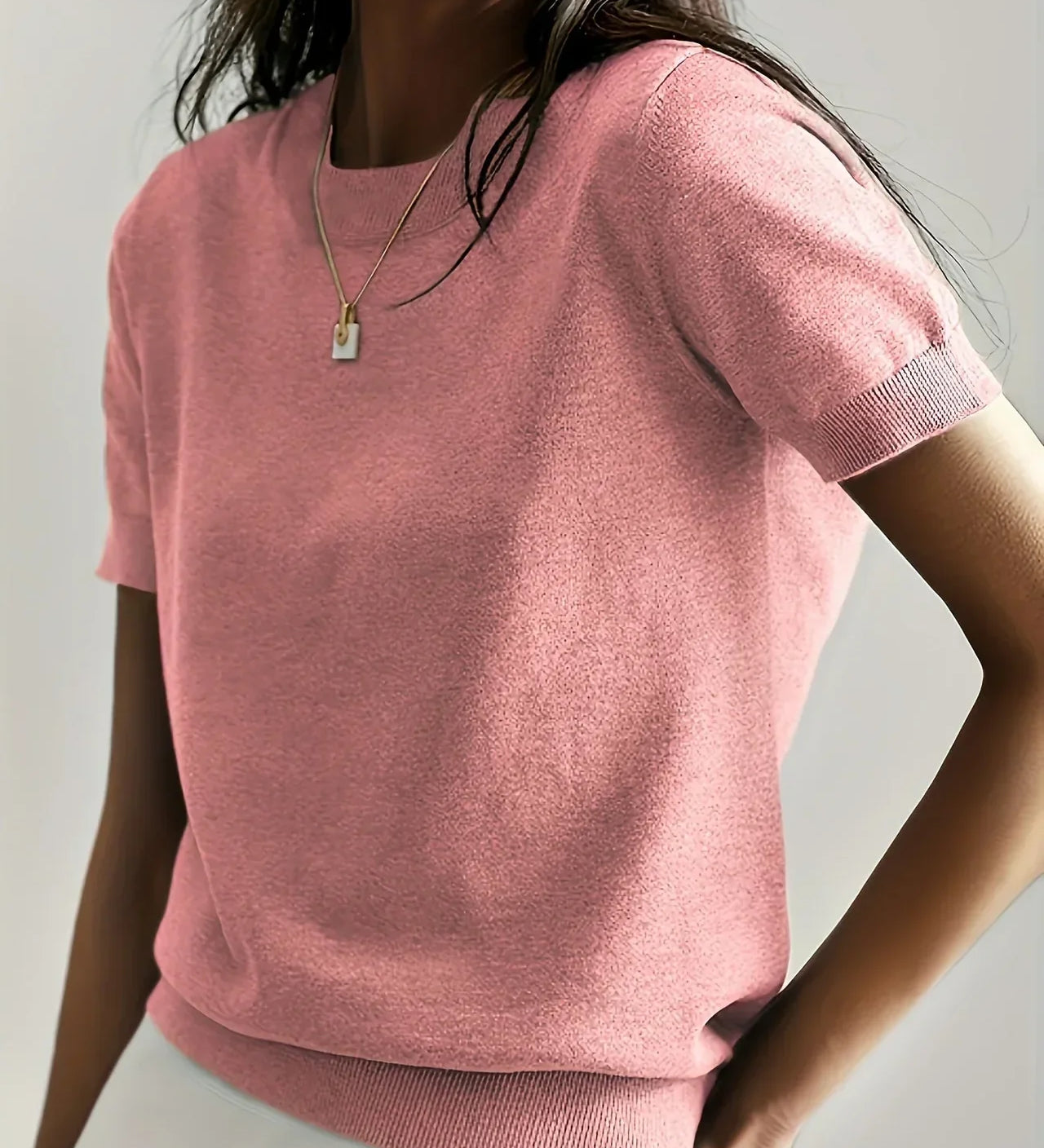 Top Slim Fit Donna – Maniche Corte, Adatto per Primavera e Estate