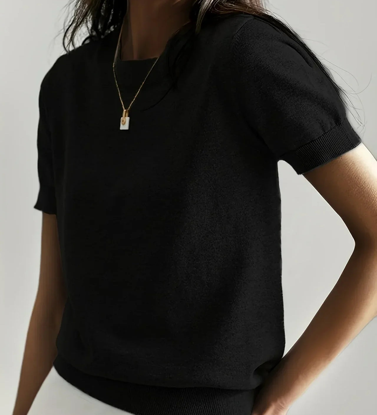 Top Slim Fit Donna – Maniche Corte, Adatto per Primavera e Estate