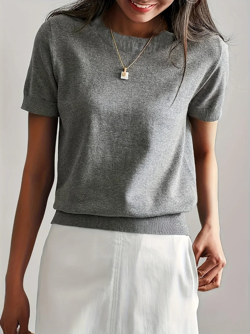 Top Slim Fit Donna – Maniche Corte, Adatto per Primavera e Estate