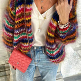 Cardigan in Maglia Colorato da Donna – Stile Casual Morbido e Confortevole