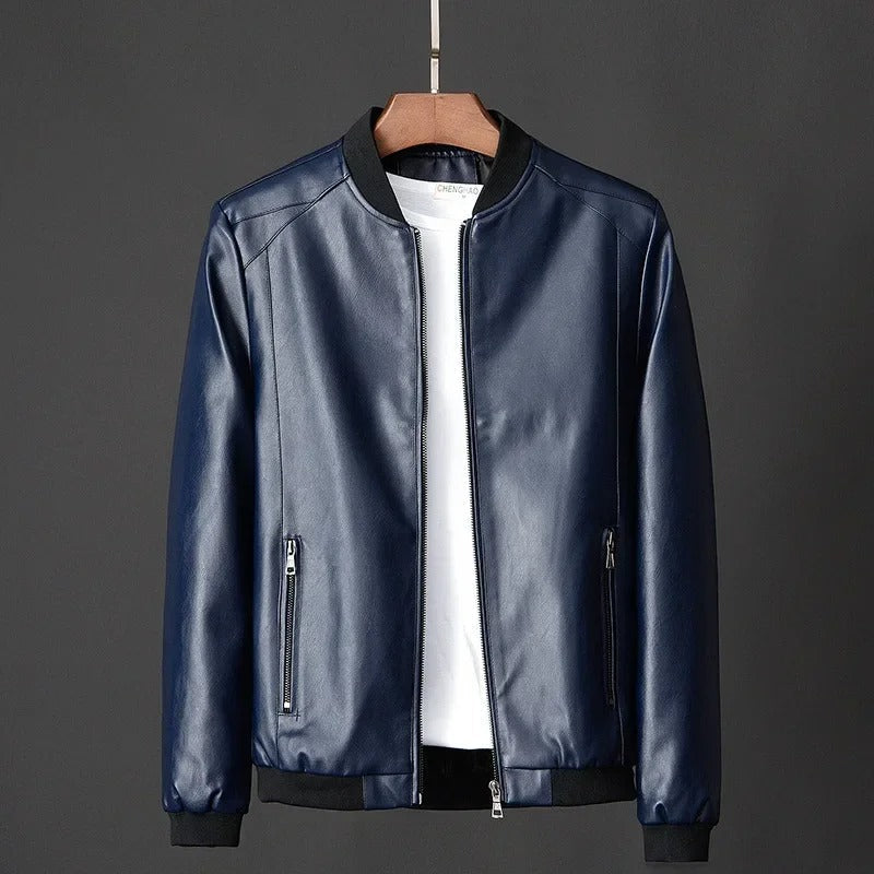 Camilla™ | Giacca biker in pelle con collo rialzato