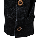 Camicia in denim di cotone da uomo