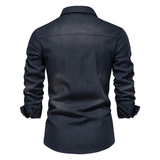 Camicia in denim di cotone da uomo