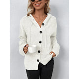 Maglione con cappuccio e manica lunga da donna – Morbido, caldo, comodo, casual, alla moda, quotidiano