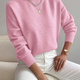 Maglione Donna con Collo Alto – Morbido Maglione Minimalista per Autunno e Inverno