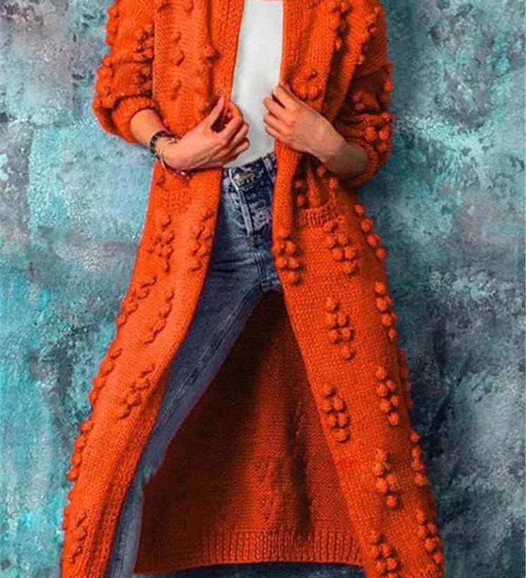 Gilet lungo in maglia da donna