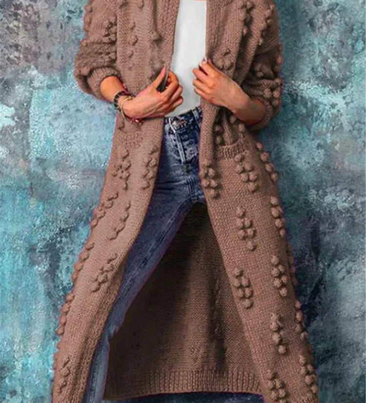 Gilet lungo in maglia da donna