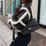 Donna - Giacca biker - Rivestimento in shearling