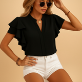 Blusa Scollo V Femminile – Adatta per Lavoro e Tempo Libero, Uso Casual