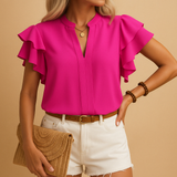 Blusa Scollo V Femminile – Adatta per Lavoro e Tempo Libero, Uso Casual