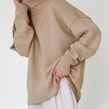 Maglione oversize da donna a collo alto – maglia invernale morbida per stratificare ogni giorno