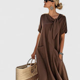 Abito elegante da donna senza maniche – Silhouette fluida e raffinata