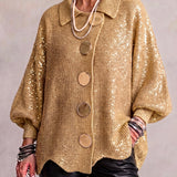 Beatrice™ | Cardigan oversize con bottoni dorati