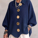 Beatrice™ | Cardigan oversize con bottoni dorati