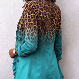 Benedetta™ | Giacca leopardata con volant sfumato