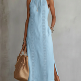 Abito maxi bianco in pizzo da donna – Romantico ed elegante