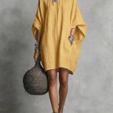 Abito casual da donna in cotone e lino