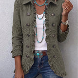 Cinzia™ | Giacca con broderie floreali e volant