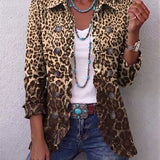Giulia™ | Giacca in maglia leopardata con volant