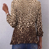 Giulia™ | Giacca in maglia leopardata con volant