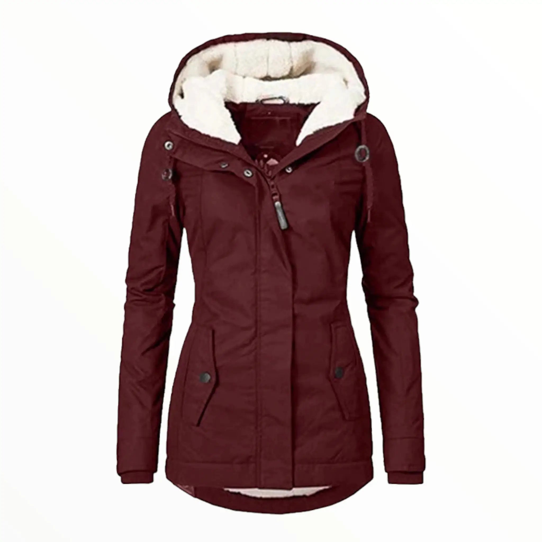 Donna - Giacca parka - Calda pelliccia sintetica