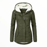 Donna - Giacca parka - Calda pelliccia sintetica